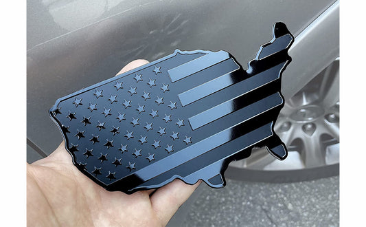 American Flag Emblem Black
